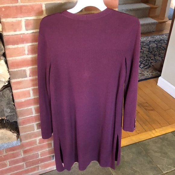 Mixed Rib No-button Long Talbots Sweater - Picture 2 of 9